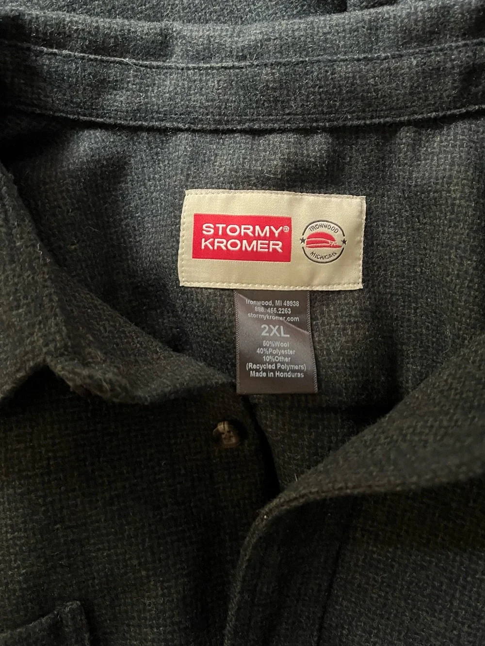 Stormy Kromer Men's Black Olive The Wool Shirt